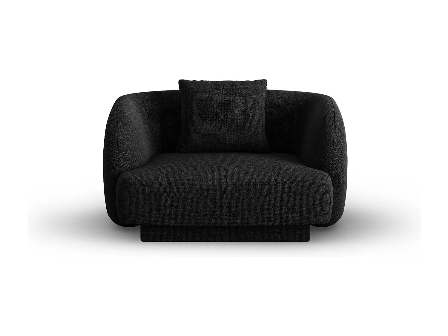 Cosmopolitan Design – Fotel, „Tulum” szenil, czarny – 103x90x70cm 3741597