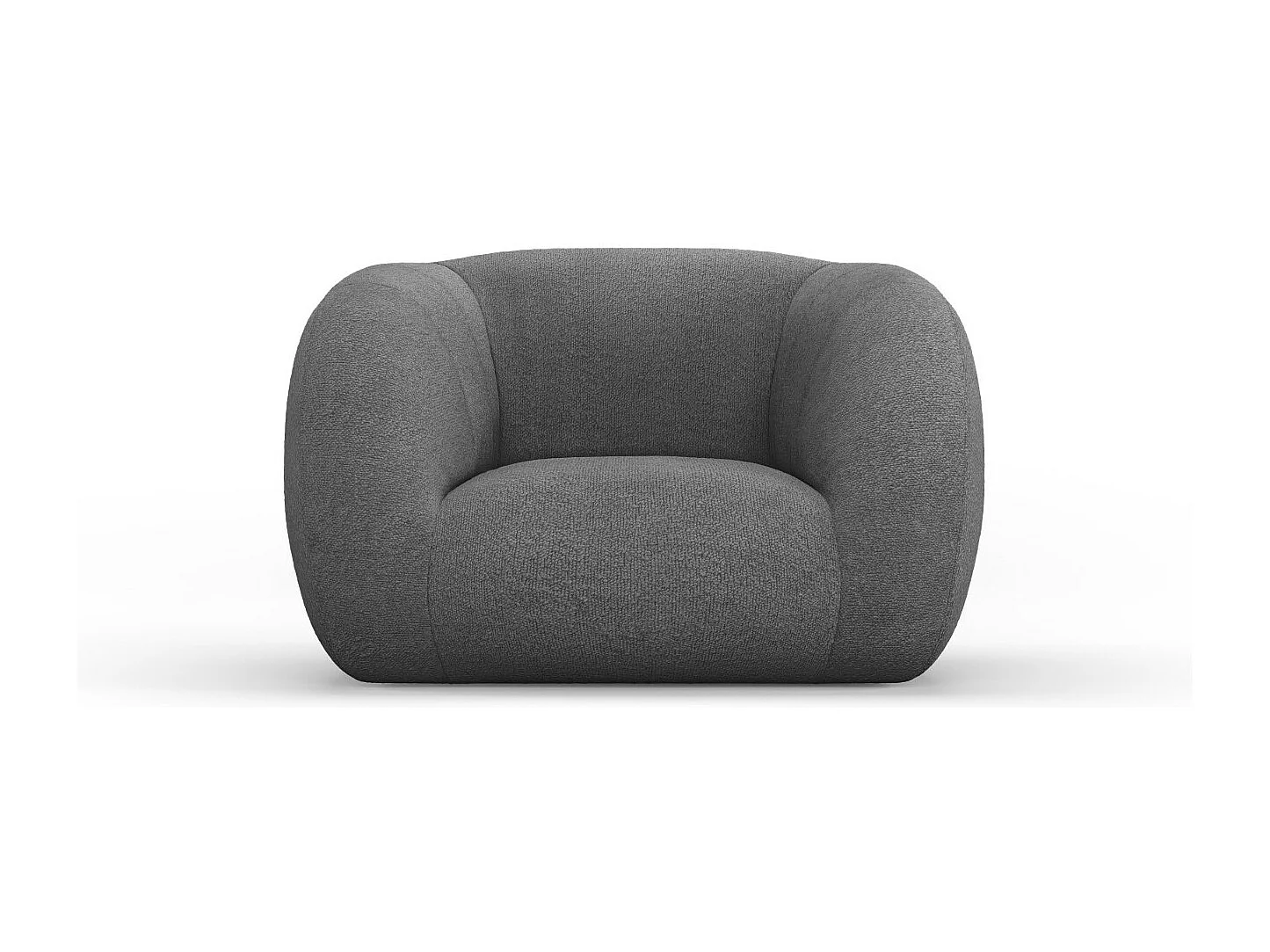 Cosmopolitan Design – Fotel, „Essen” boucle, szary ciemny – 130x95x86cm 3741656