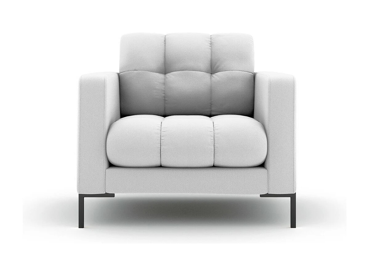 Cosmopolitan Design – Fotel, „Bali” tkanina strukturalna, szary jasny – 87x92x75cm 3741661