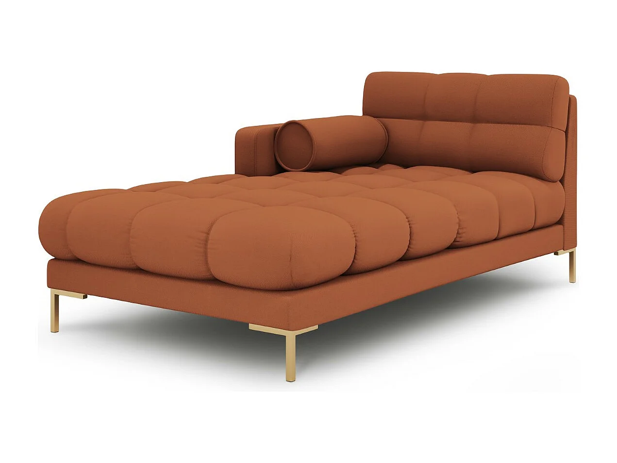 Cosmopolitan Design – Szezlong bok lewy, „Bali” tkanina strukturalna, cegła – 185x102x75cm 3741734