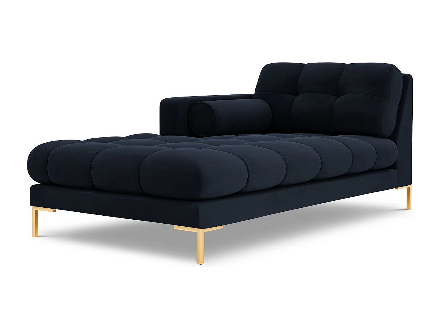 Cosmopolitan Design – Szezlong bok lewy, „Bali” welur, niebieski ciemny – 185x102x75cm 3741748
