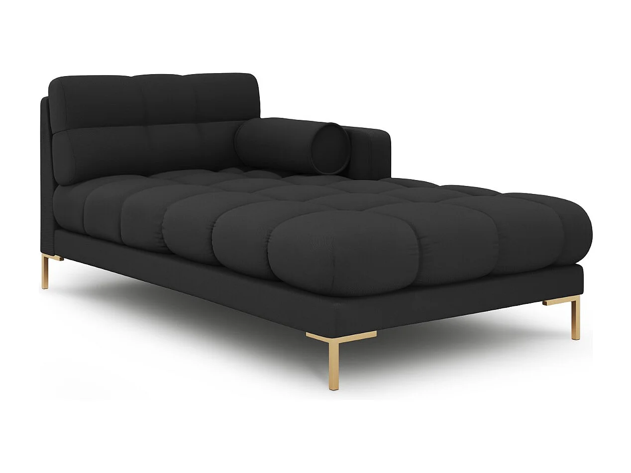 Cosmopolitan Design - Szezlong bok prawy, "Bali" tkanina strukturalna, szary ciemny - 185x102x75cm 3741749 - obrazek 1
