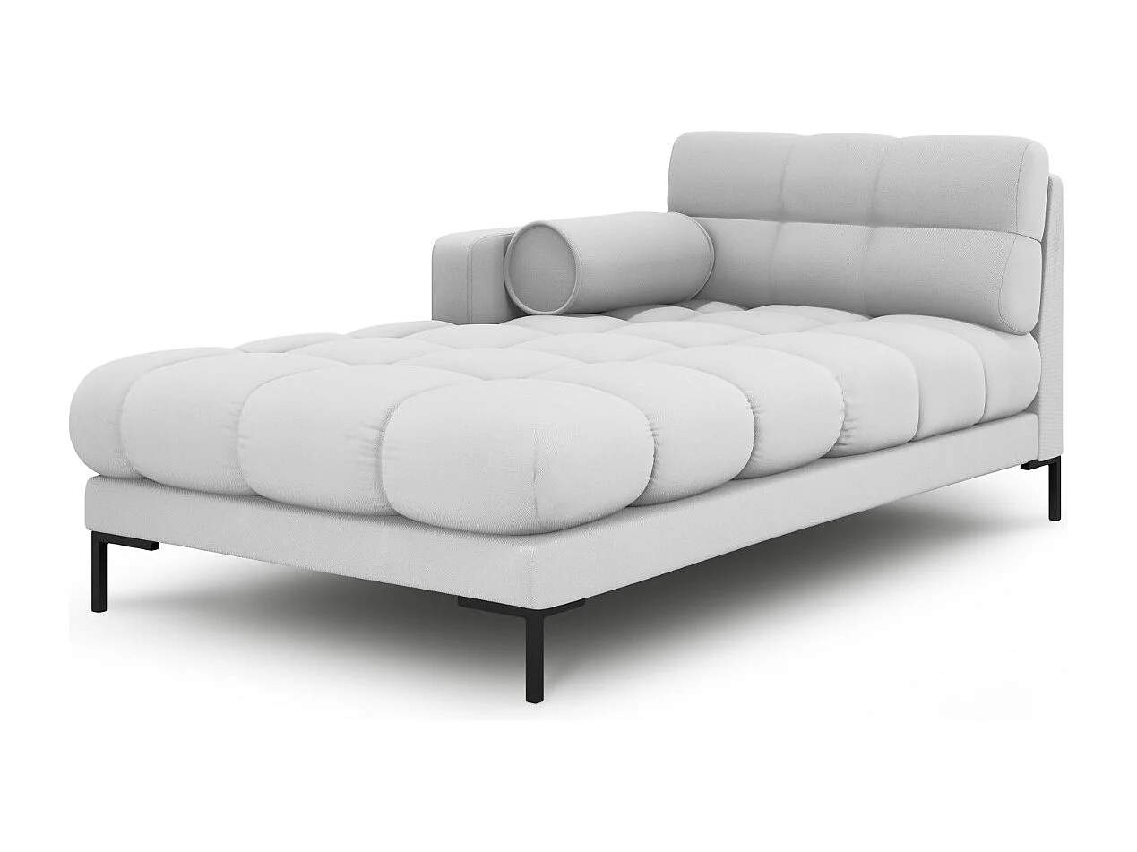 Cosmopolitan Design – Szezlong bok lewy, „Bali” tkanina strukturalna, szary jasny – 185x102x75cm 3741759
