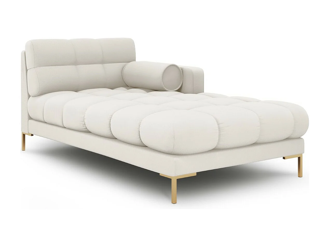 Cosmopolitan Design – Szezlong bok prawy, „Bali” tkanina strukturalna, beż jasny – 185x102x75cm 3741779