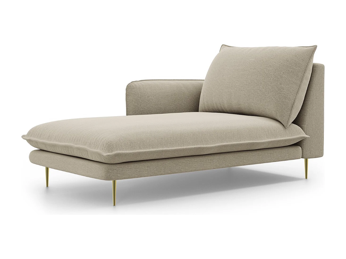 Cosmopolitan Design – Szezlong bok lewy, „Vienna” tkanina strukturalna, beż – 170x110x95cm 3741774