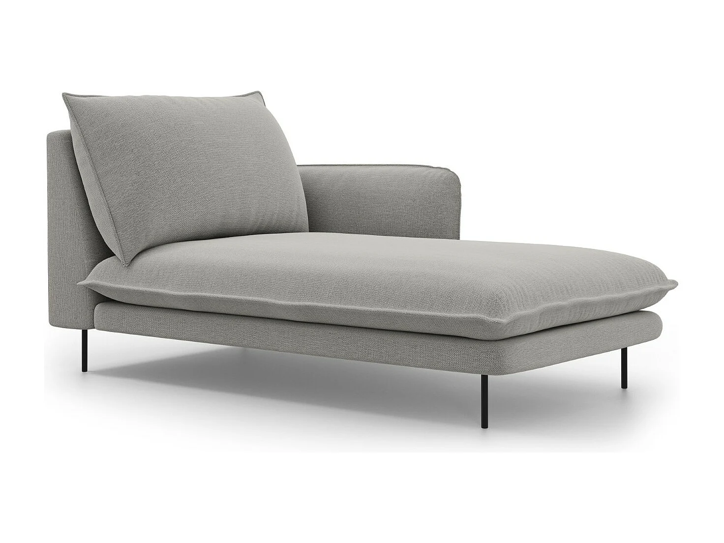 Cosmopolitan Design - Szezlong bok prawy, "Vienna" tkanina strukturalna, szary jasny - 170x110x95cm 3741781 - obrazek 1