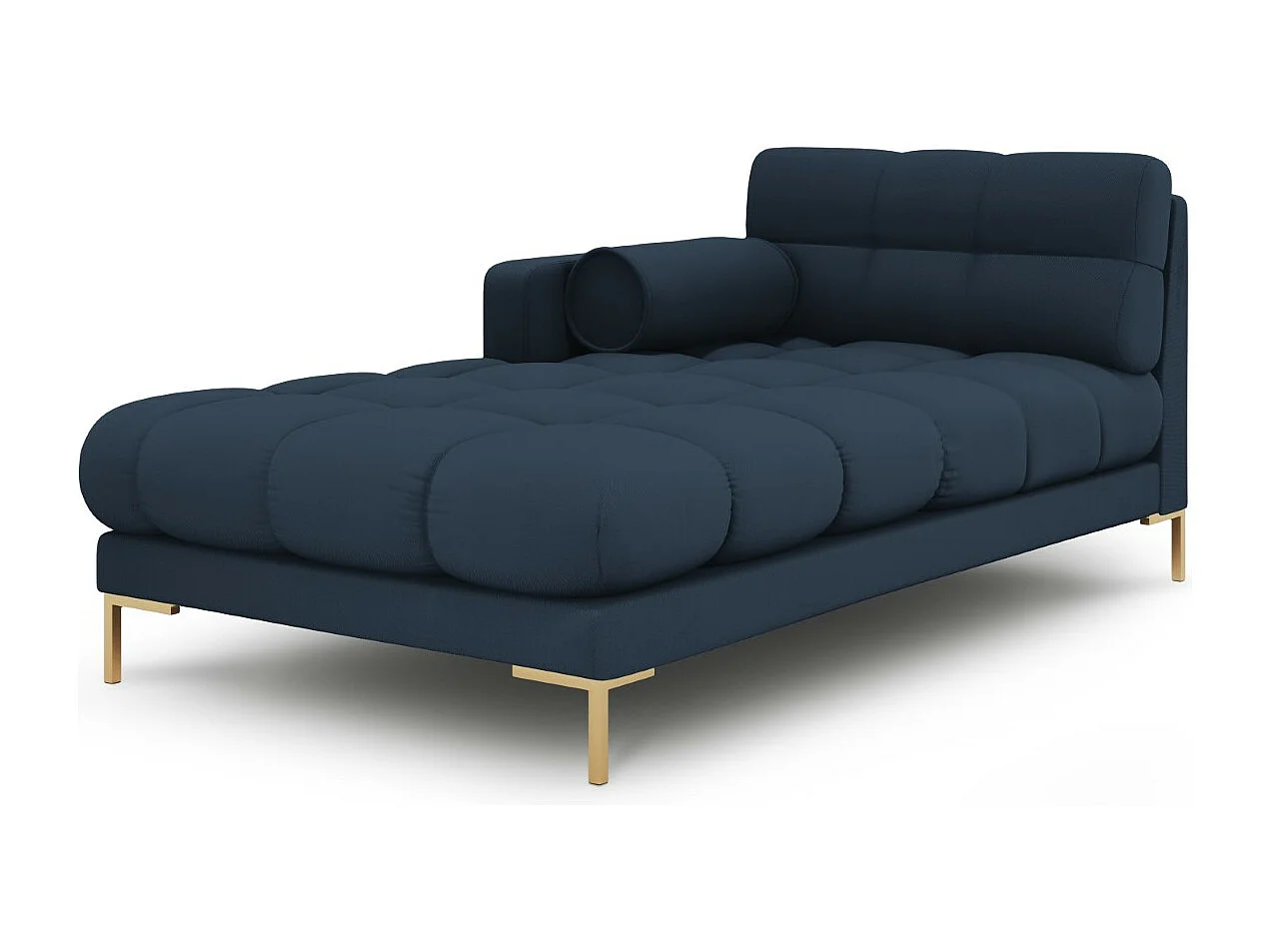 Cosmopolitan Design – Szezlong bok lewy, „Bali” tkanina strukturalna, niebieski – 185x102x75cm 3741798