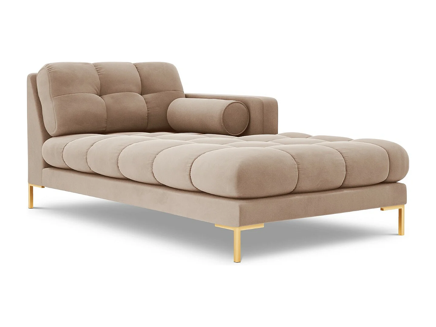 Cosmopolitan Design - Szezlong bok prawy, "Bali" welur, beż - 185x102x75cm 3741818 - obrazek 1