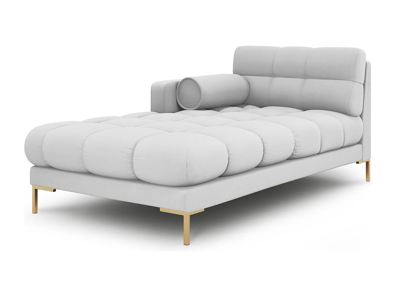Cosmopolitan Design – Szezlong bok lewy, „Bali” tkanina strukturalna, szary jasny – 185x102x75cm 3741839