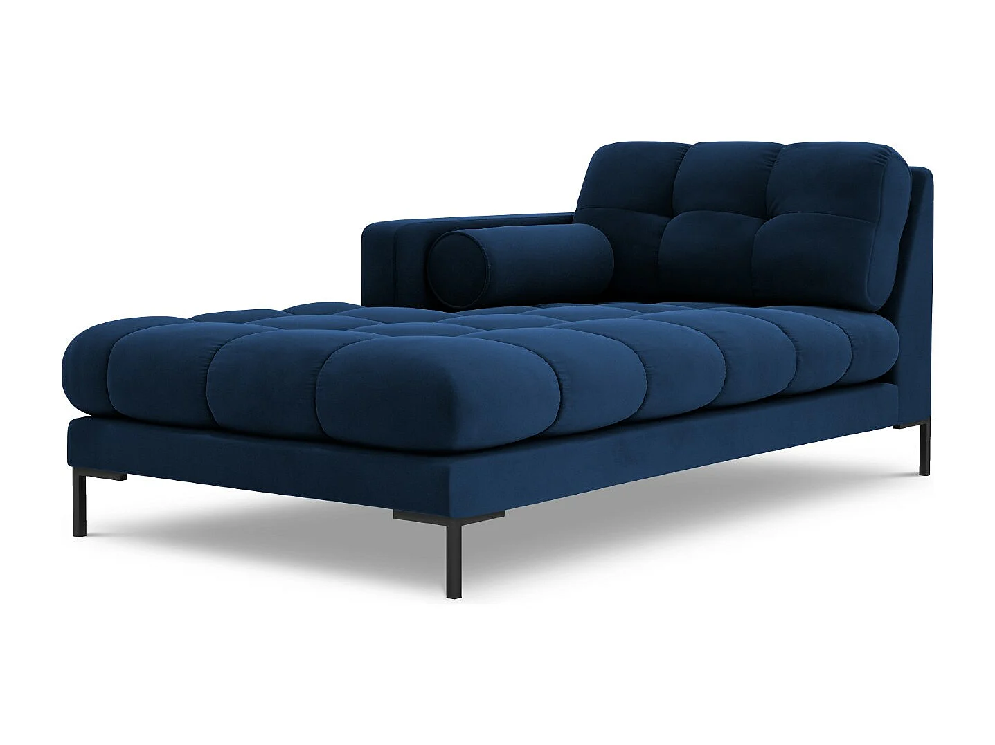 Cosmopolitan Design – Szezlong bok lewy, „Bali” welur, błękit królewski – 185x102x75cm 3741837