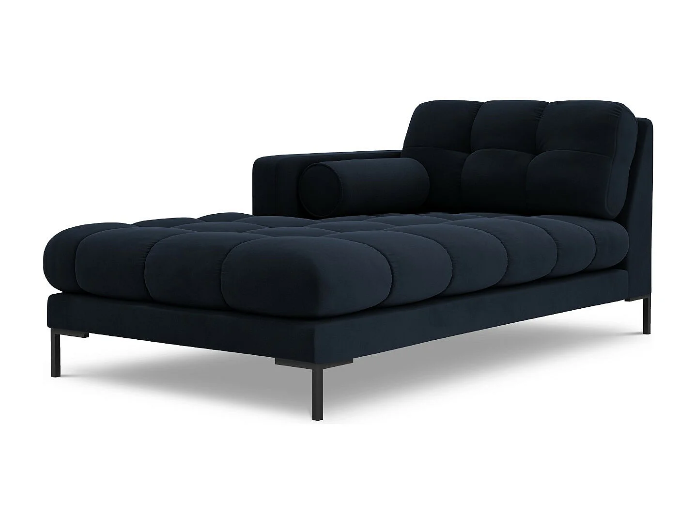 Cosmopolitan Design – Szezlong bok lewy, „Bali” welur, niebieski ciemny – 185x102x75cm 3741842