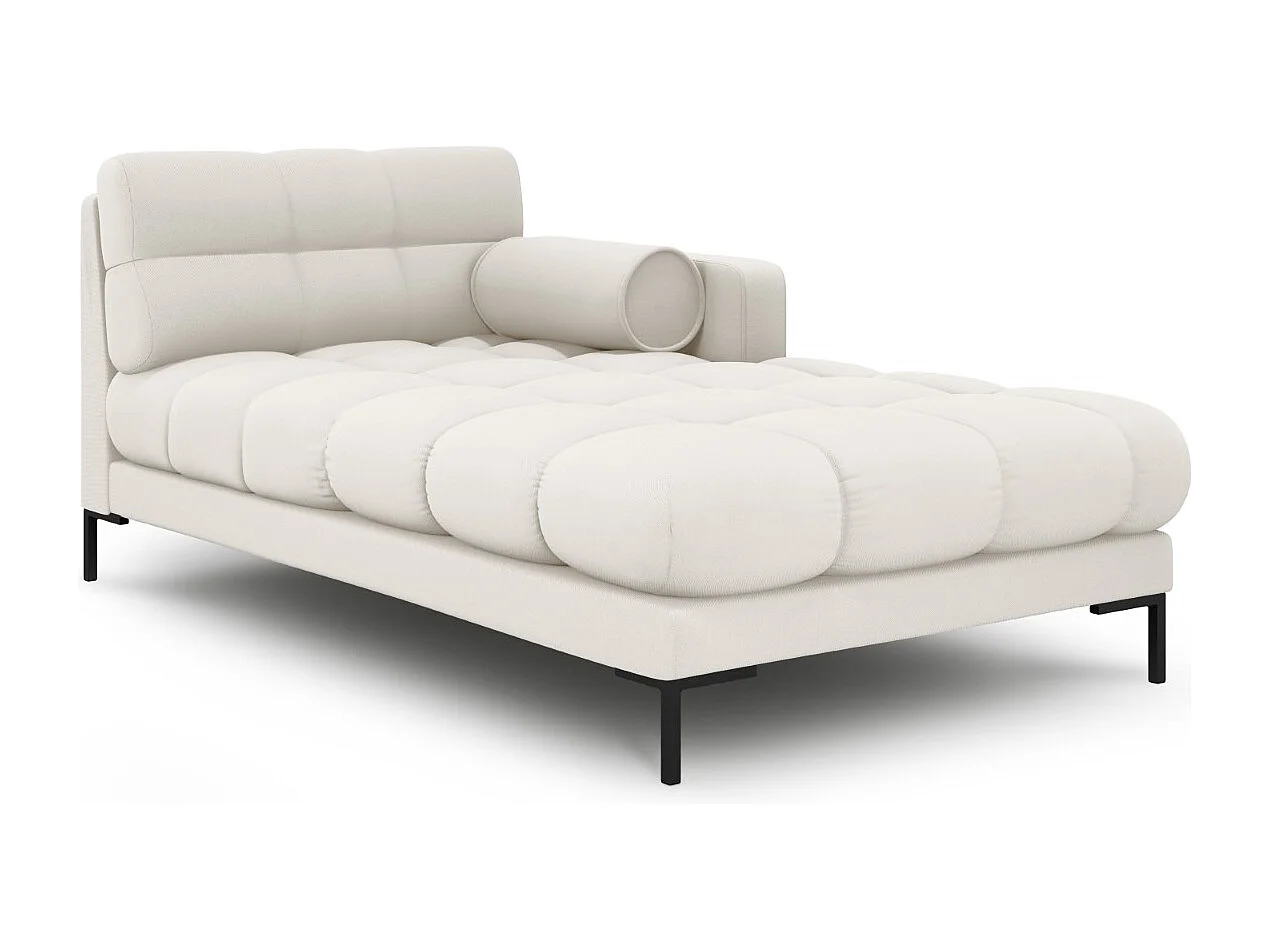 Cosmopolitan Design – Szezlong bok prawy, „Bali” tkanina strukturalna, beż jasny – 185x102x75cm 3741855