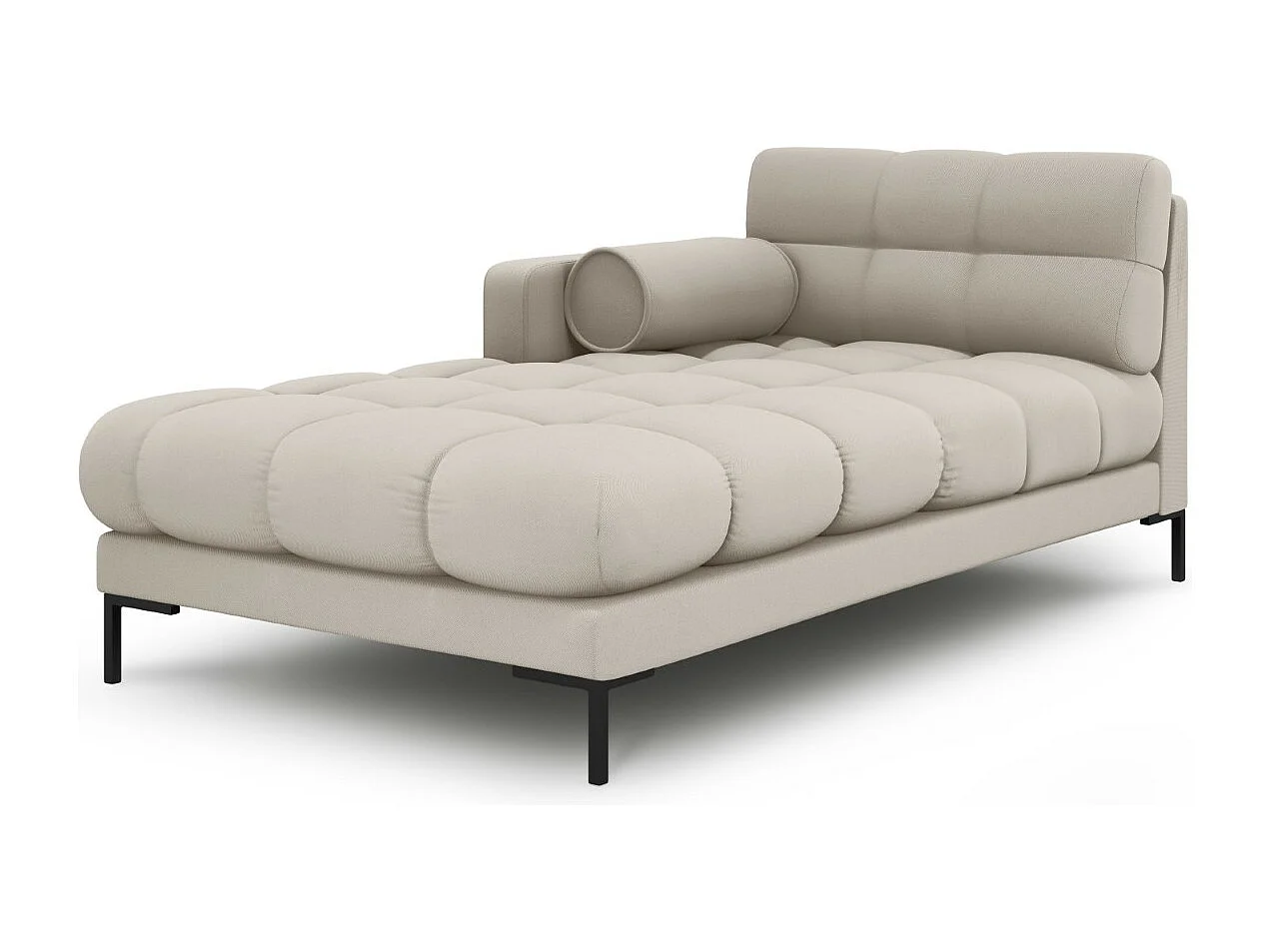 Cosmopolitan Design – Szezlong bok lewy, „Bali” tkanina strukturalna, beż – 185x102x75cm 3741856