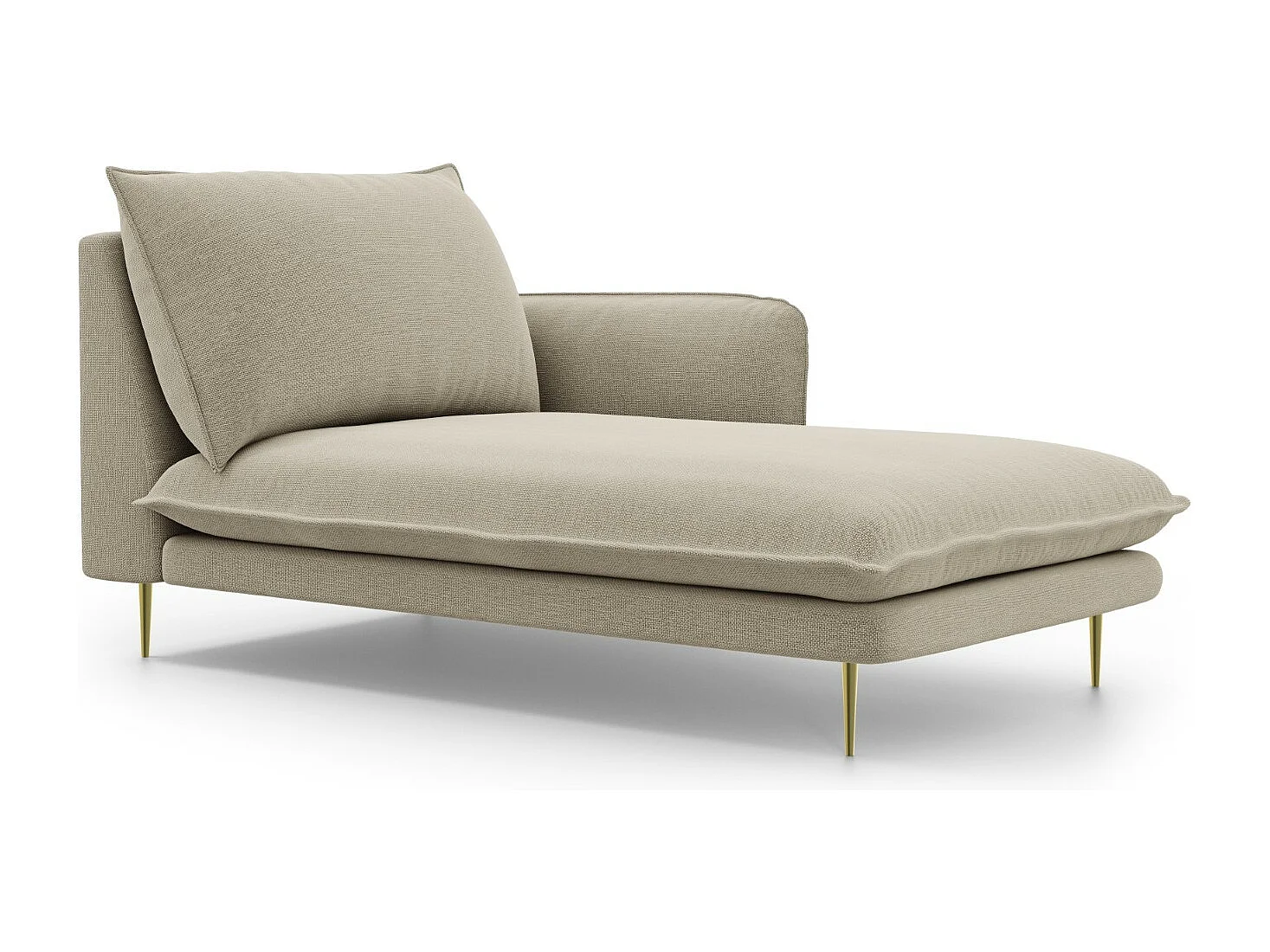 Cosmopolitan Design - Szezlong bok prawy, "Vienna" tkanina strukturalna, beż - 170x110x95cm 3741853 - obrazek 1