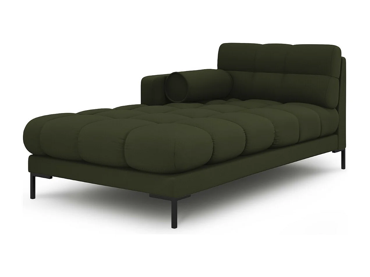 Cosmopolitan Design – Szezlong bok lewy, „Bali” tkanina strukturalna, zielony – 185x102x75cm 3741861