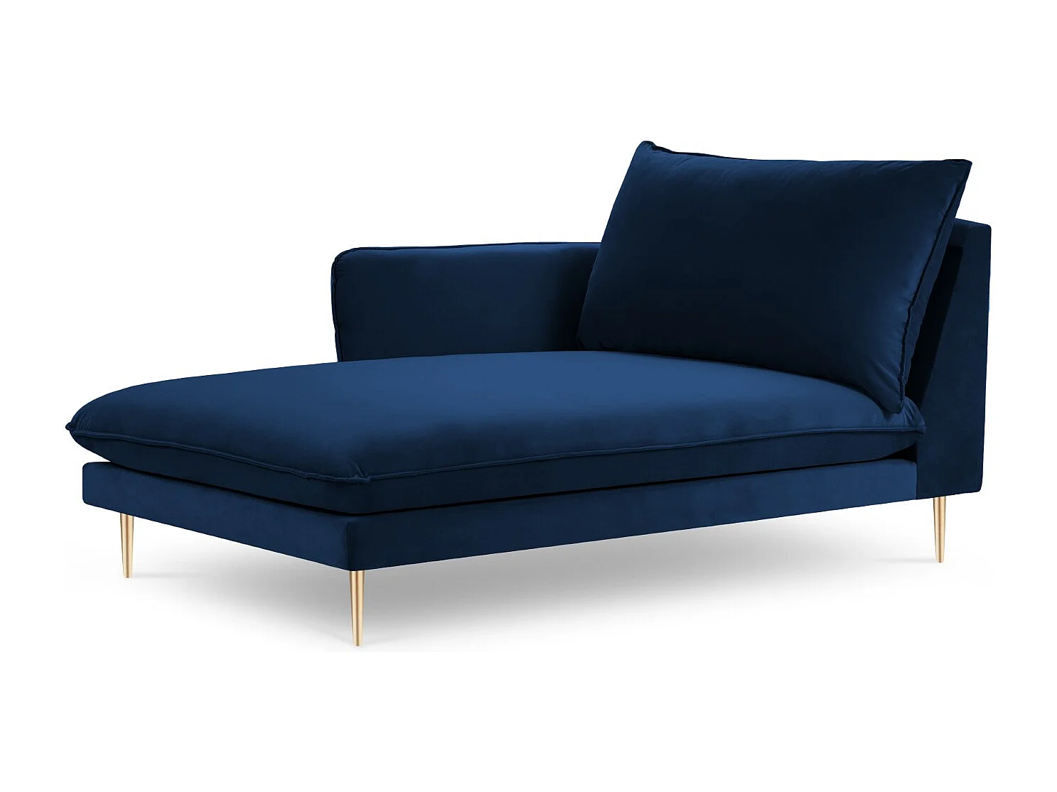 Cosmopolitan Design – Szezlong bok lewy, „Vienna” welur, błękit królewski – 170x110x95cm 3741864