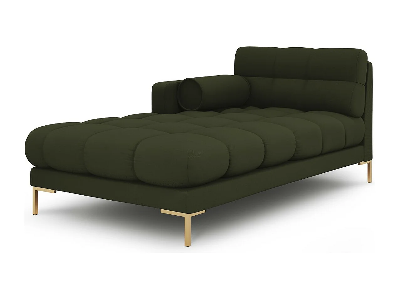 Cosmopolitan Design – Szezlong bok lewy, „Bali” tkanina strukturalna, zielony – 185x102x75cm 3741874