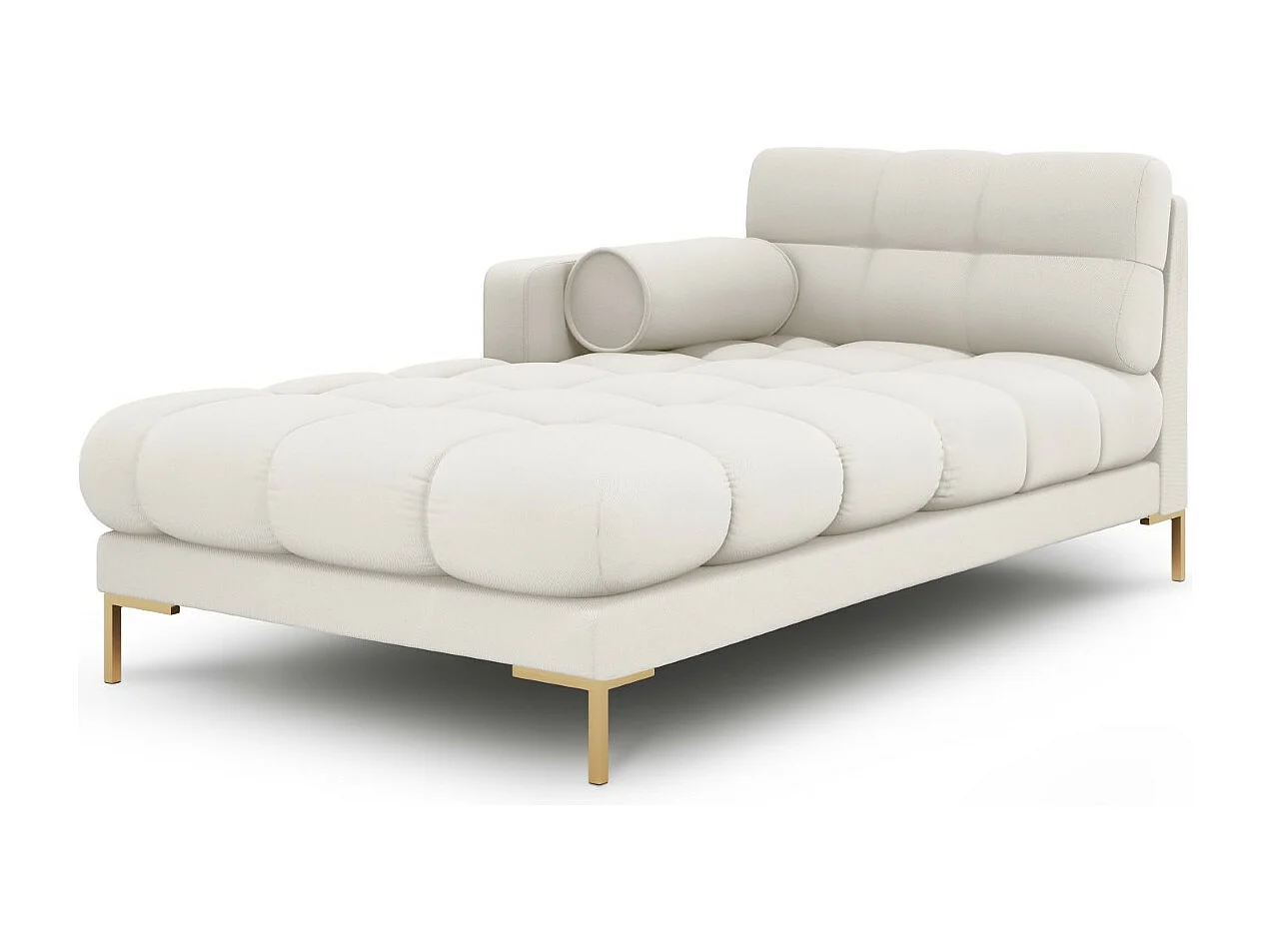 Cosmopolitan Design – Szezlong bok lewy, „Bali” tkanina strukturalna, beż jasny – 185x102x75cm 3741881