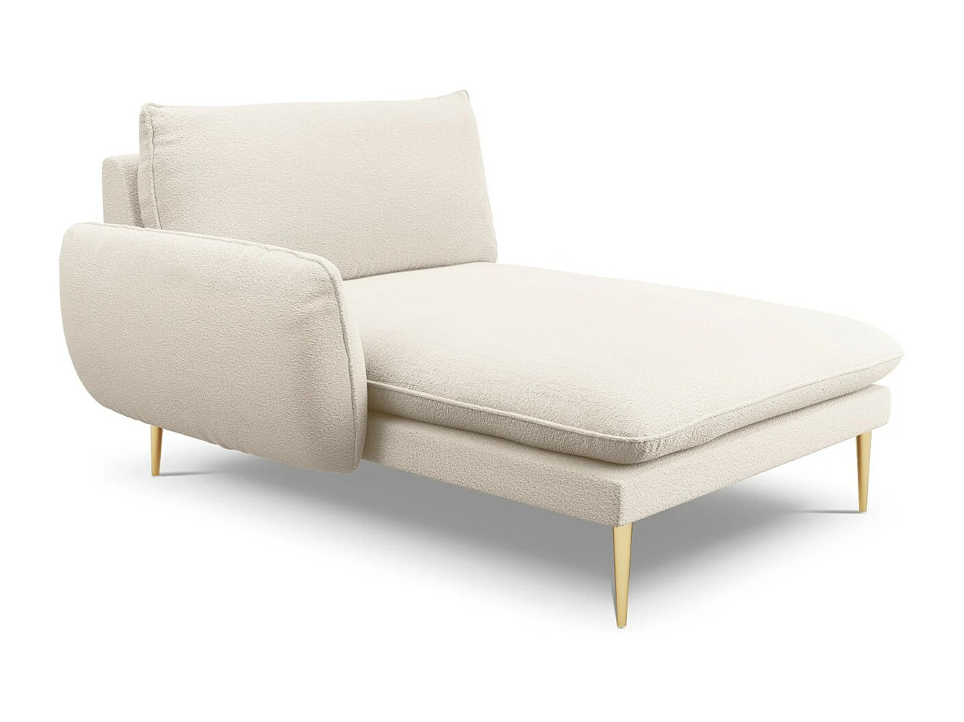 Cosmopolitan Design – Szezlong bok lewy, „Vienna” boucle, beż – 170x110x95cm 3741883