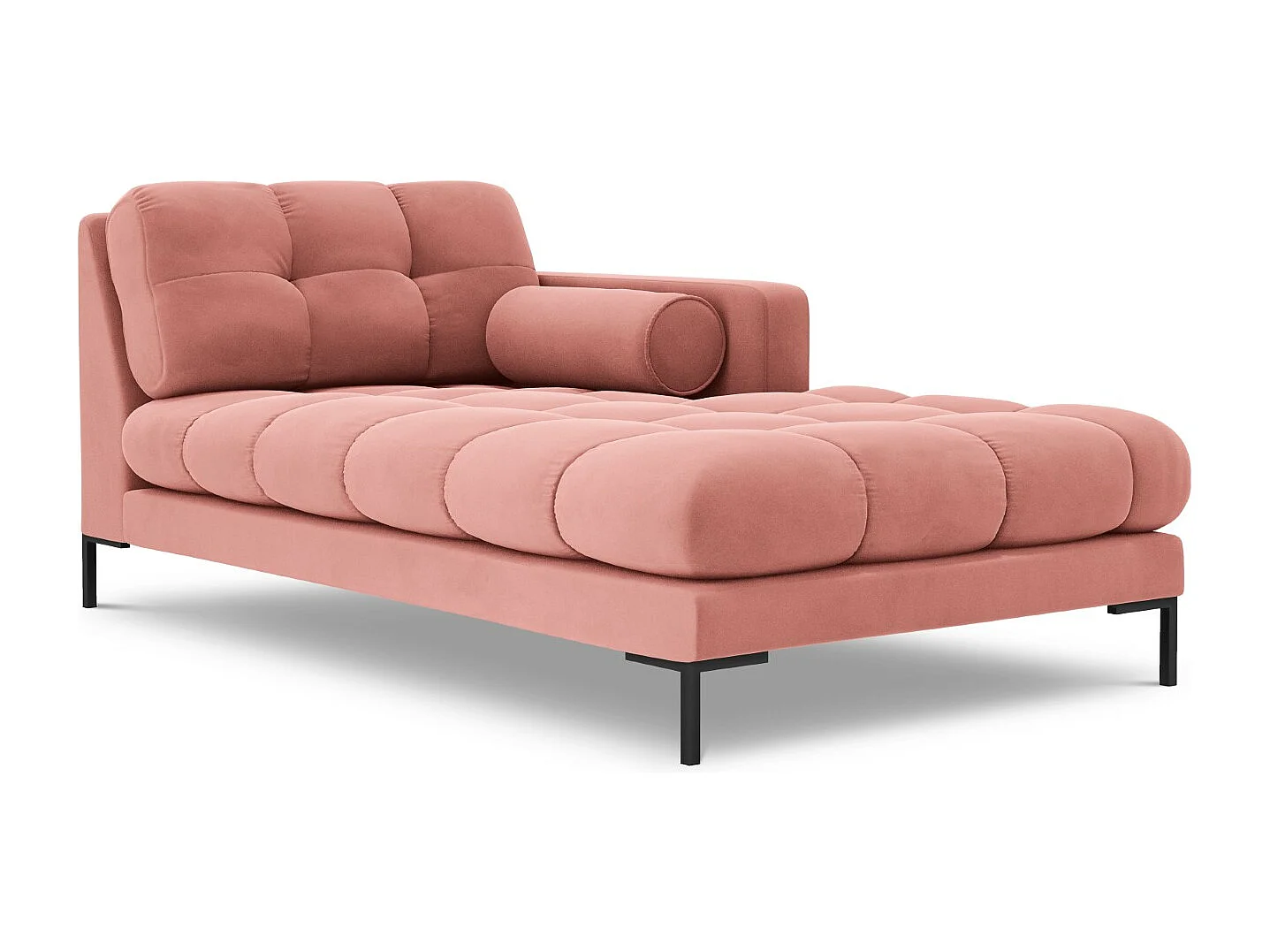 Cosmopolitan Design - Szezlong bok prawy, "Bali" welur, róż - 185x102x75cm 3741880 - obrazek 1