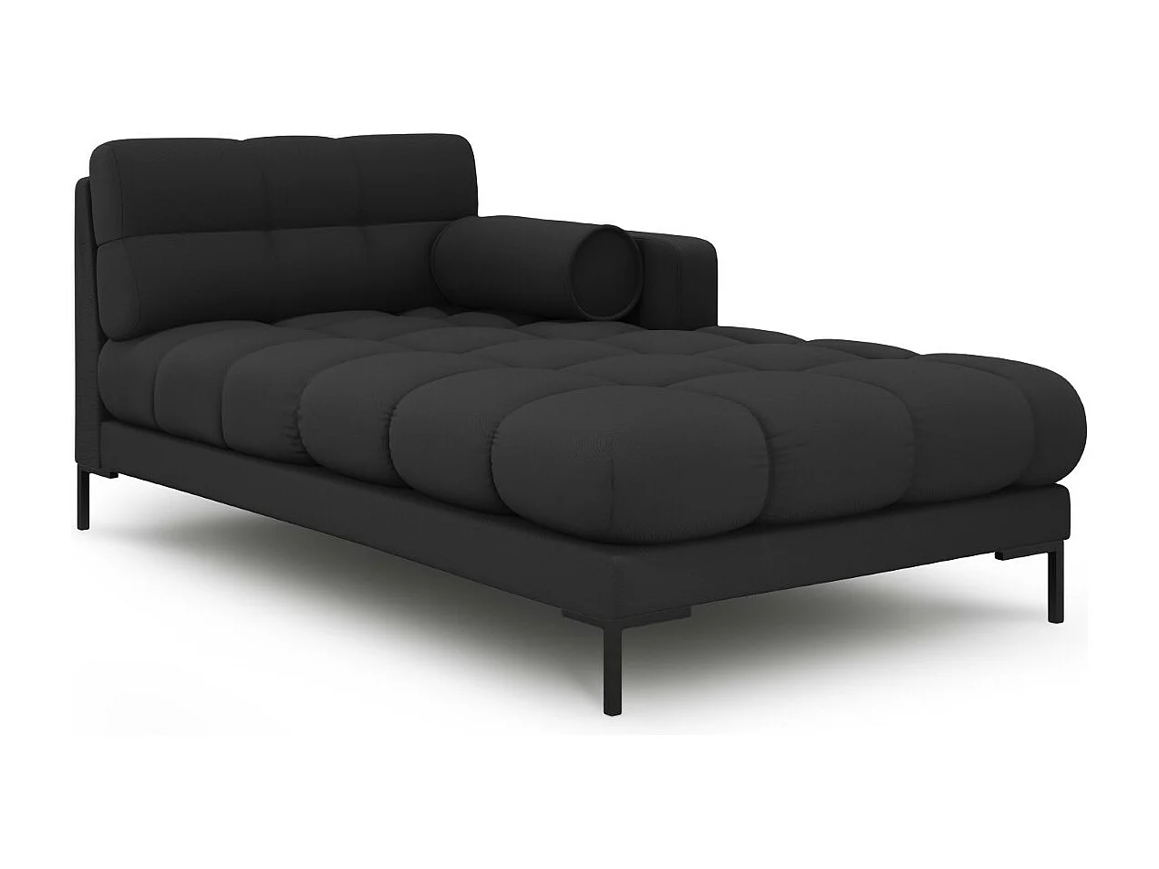 Cosmopolitan Design - Szezlong bok prawy, "Bali" tkanina strukturalna, szary ciemny - 185x102x75cm 3741884 - obrazek 1