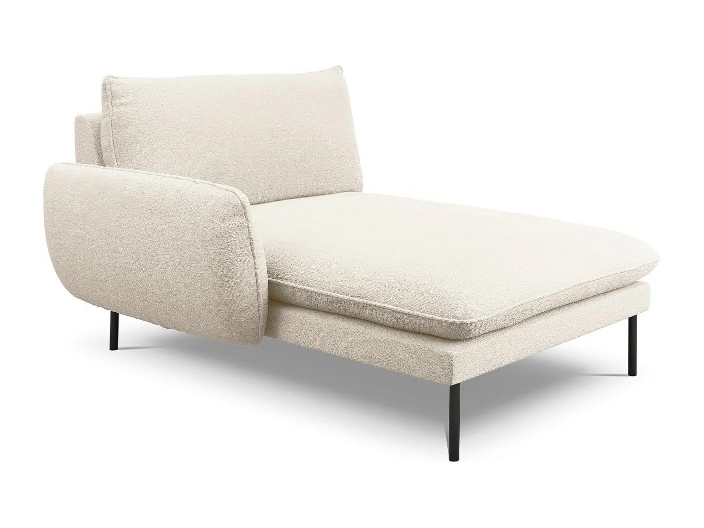 Cosmopolitan Design – Szezlong bok lewy, „Vienna” boucle, beż – 170x110x95cm 3741887