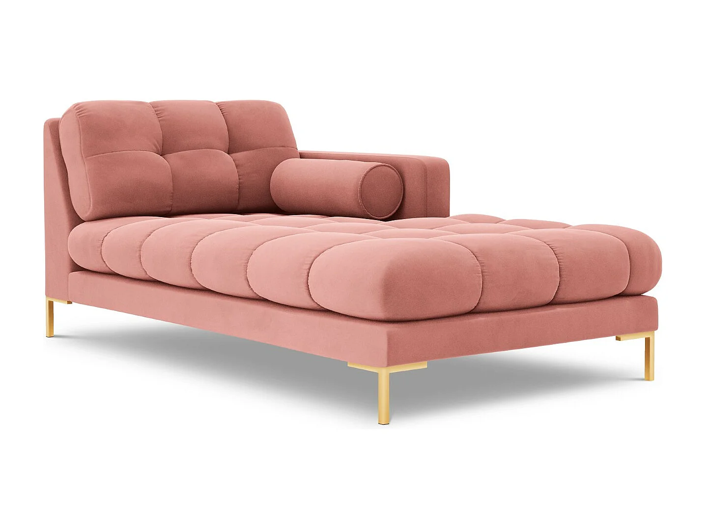 Cosmopolitan Design - Szezlong bok prawy, "Bali" welur, róż - 185x102x75cm 3741935 - obrazek 1