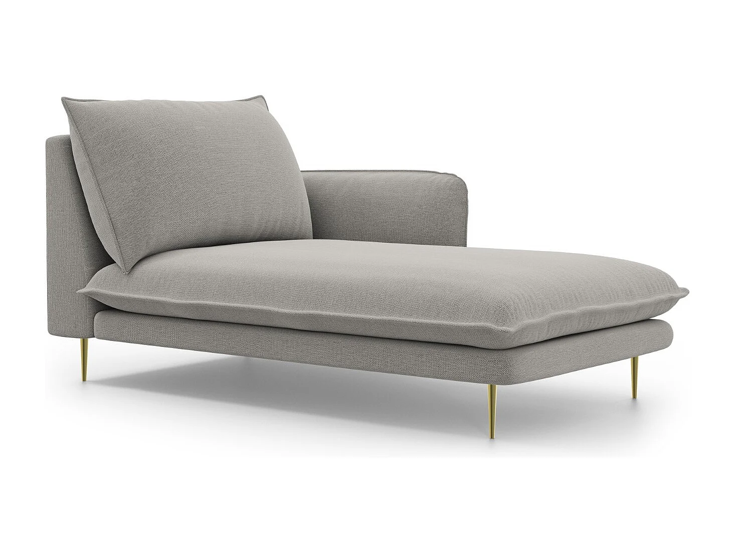 Cosmopolitan Design - Szezlong bok prawy, "Vienna" tkanina strukturalna, szary jasny - 170x110x95cm 3741943 - obrazek 1