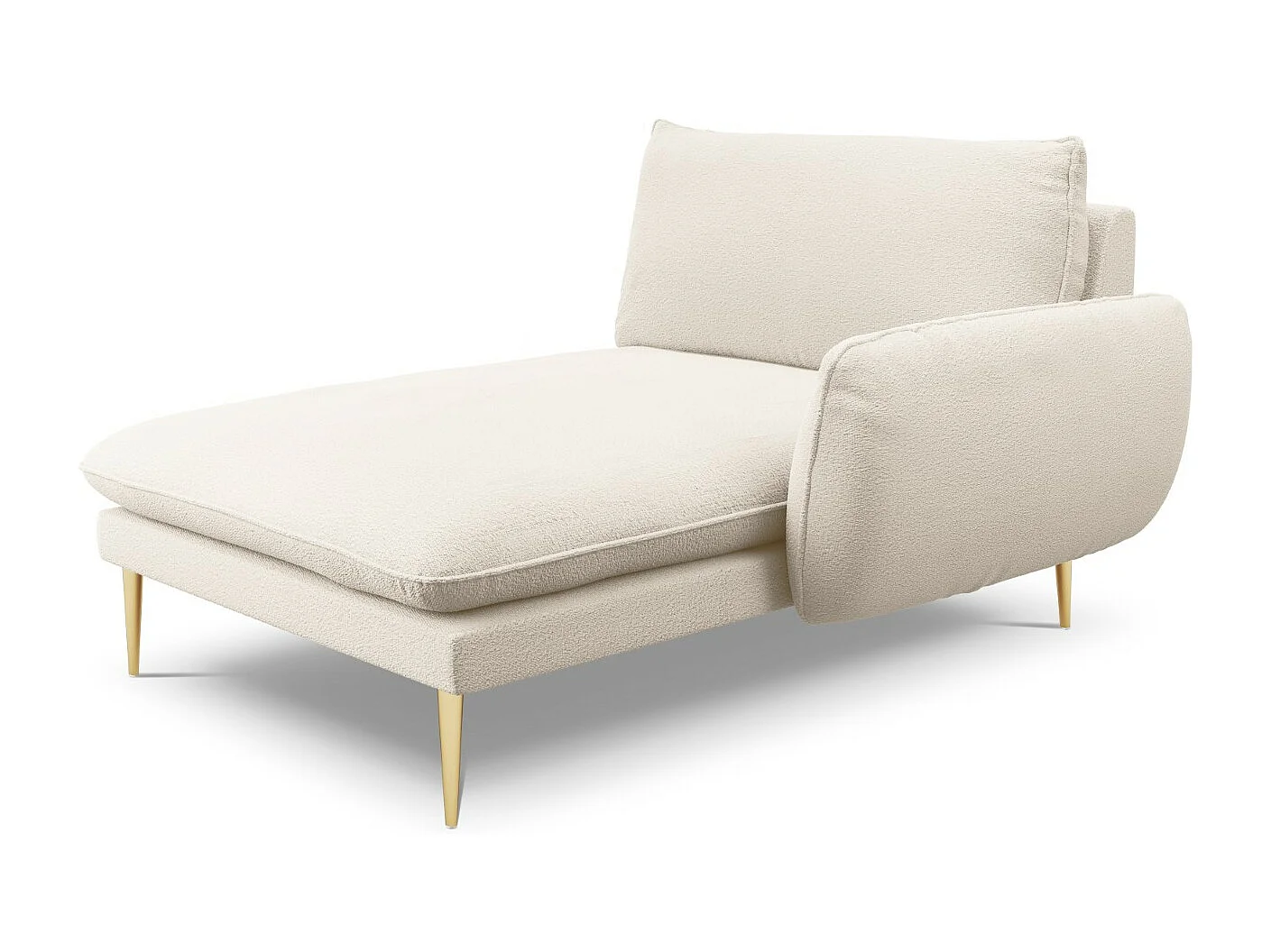 Cosmopolitan Design - Szezlong bok prawy, "Vienna" boucle, beż - 170x110x95cm 3741979 - obrazek 1