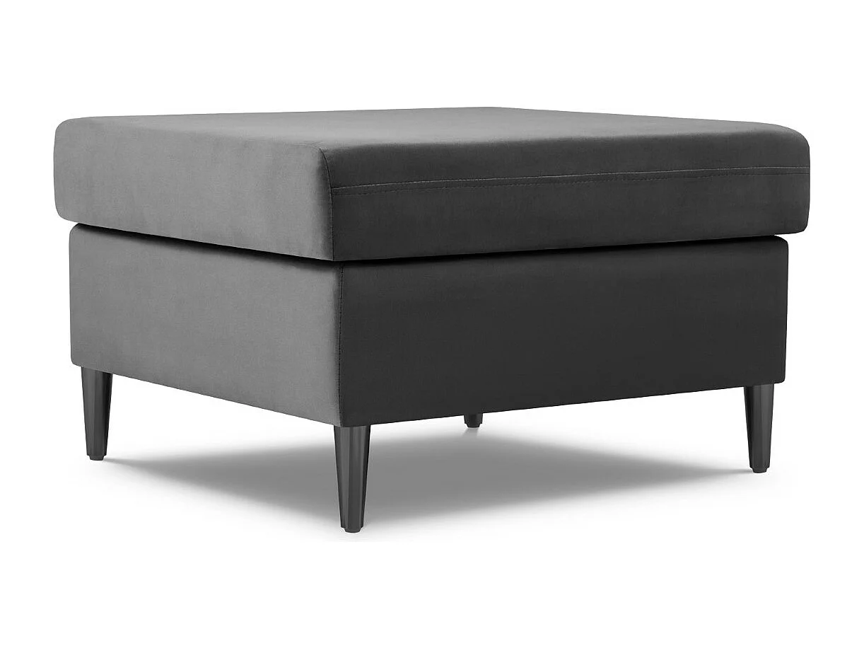Cosmopolitan Design – Puf, „Kyoto” welur, szary jasny – 70x70x45cm 3742358