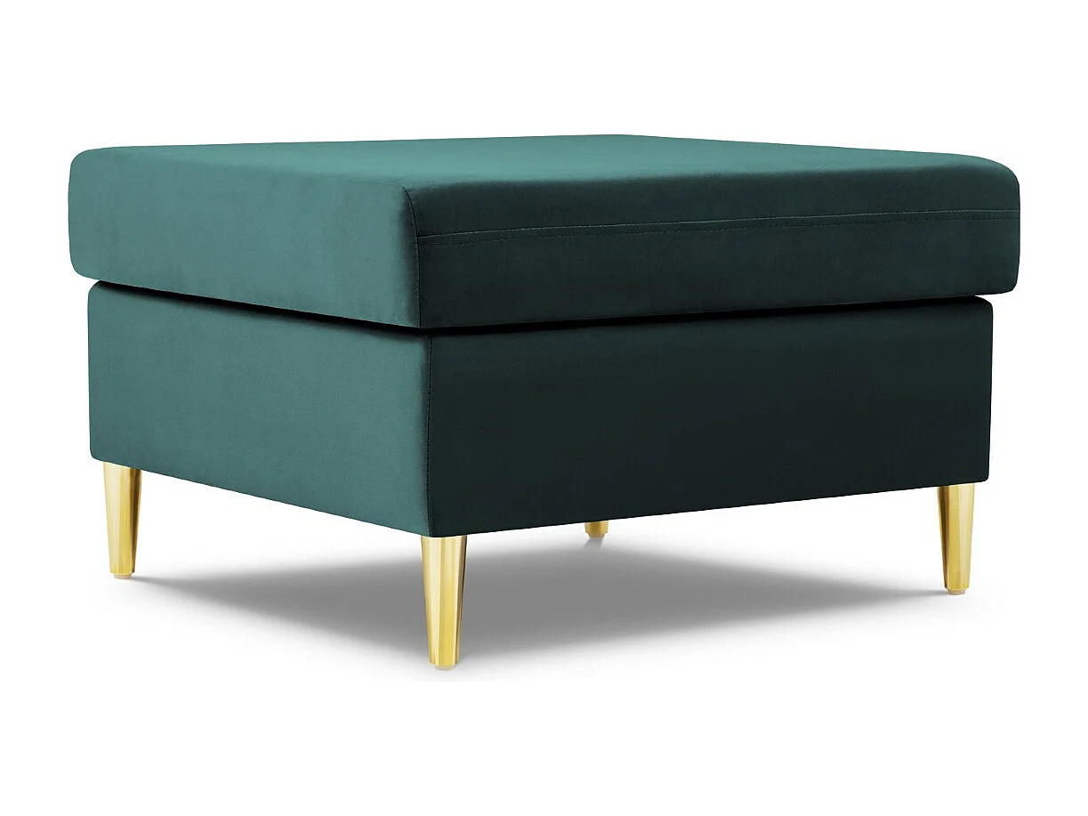 Cosmopolitan Design – Puf, „Kyoto” welur, petrol – 70x70x45cm 3742364