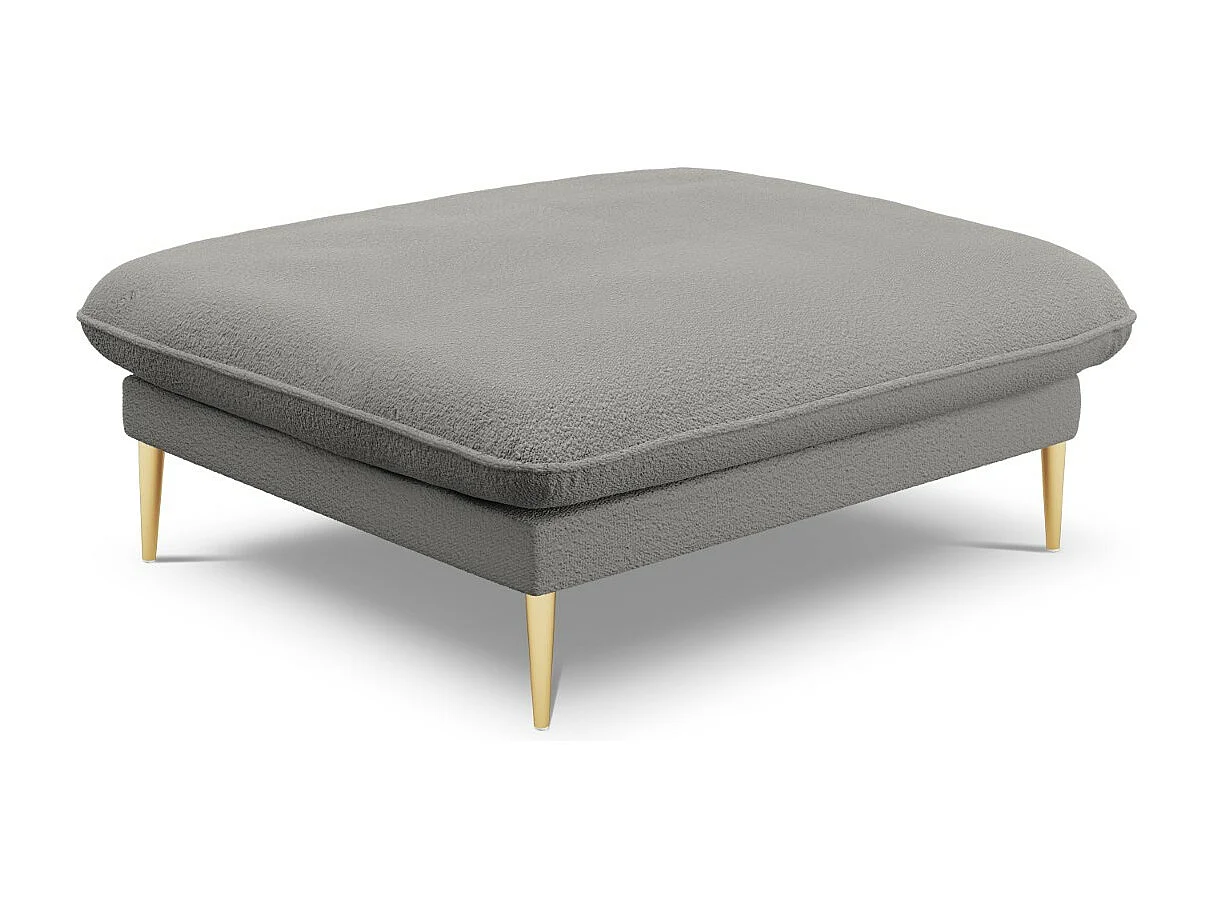 Cosmopolitan Design – Puf, „Vienna” boucle, szary – 100x80x43cm 3742380