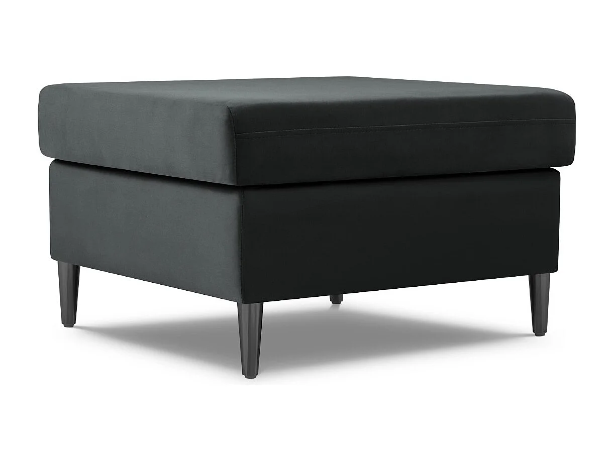 Cosmopolitan Design – Puf, „Kyoto” welur, szary ciemny – 70x70x45cm 3742392