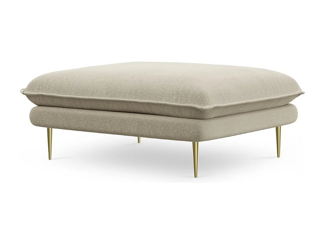 Cosmopolitan Design – Puf, „Vienna” tkanina strukturalna, beż – 100x80x43cm 3742406
