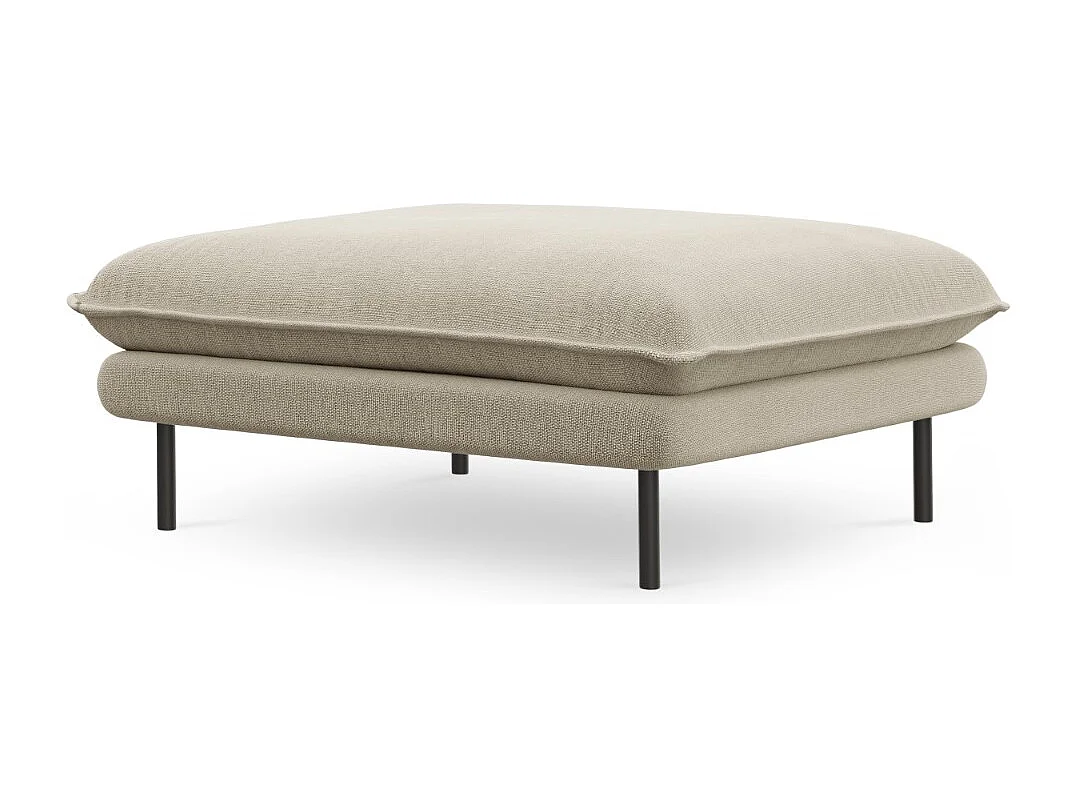 Cosmopolitan Design – Puf, „Vienna” tkanina strukturalna, beż – 100x80x43cm 3742409