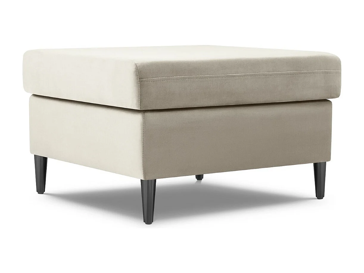 Cosmopolitan Design – Puf, „Kyoto” welur, beż jasny – 70x70x45cm 3742416