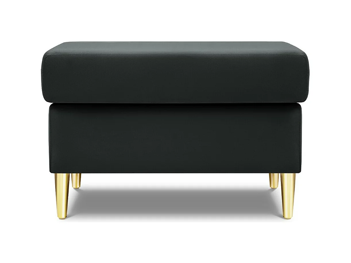 Cosmopolitan Design – Puf, „Kyoto” welur, szary ciemny – 70x70x45cm 3742438