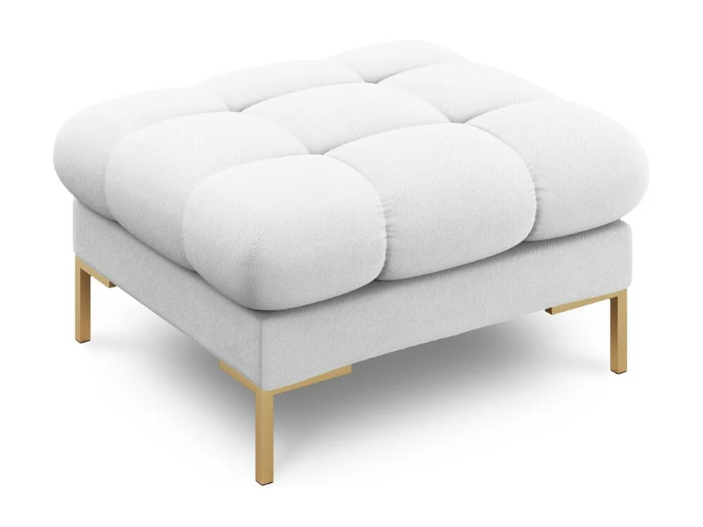 Cosmopolitan Design – Puf, „Bali” tkanina strukturalna, szary jasny – 60x60x41cm 3742467