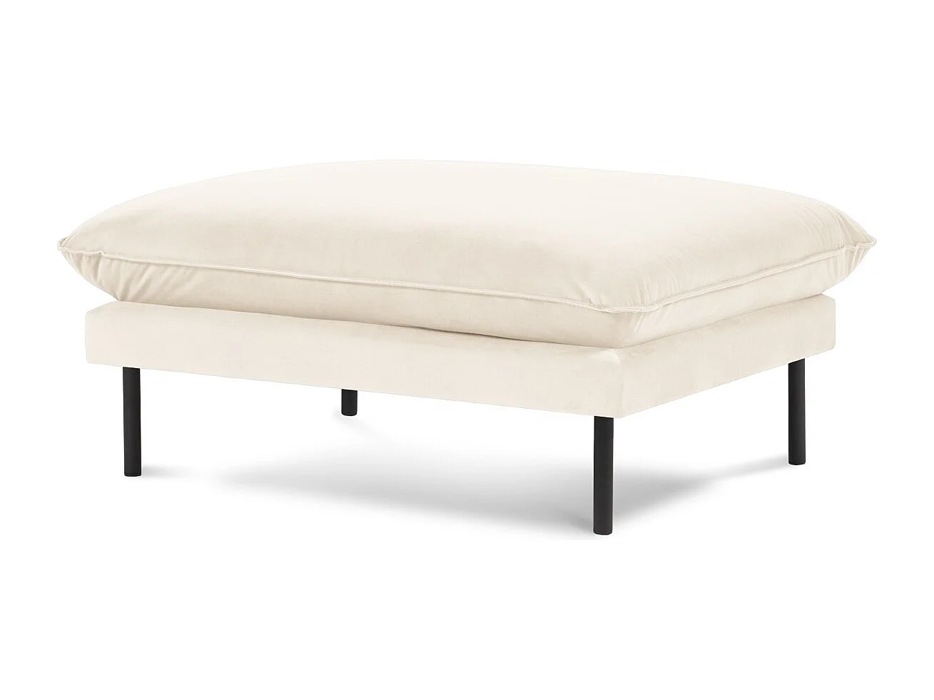 Cosmopolitan Design – Puf, „Vienna” welur, beż jasny – 100x80x43cm 3742469