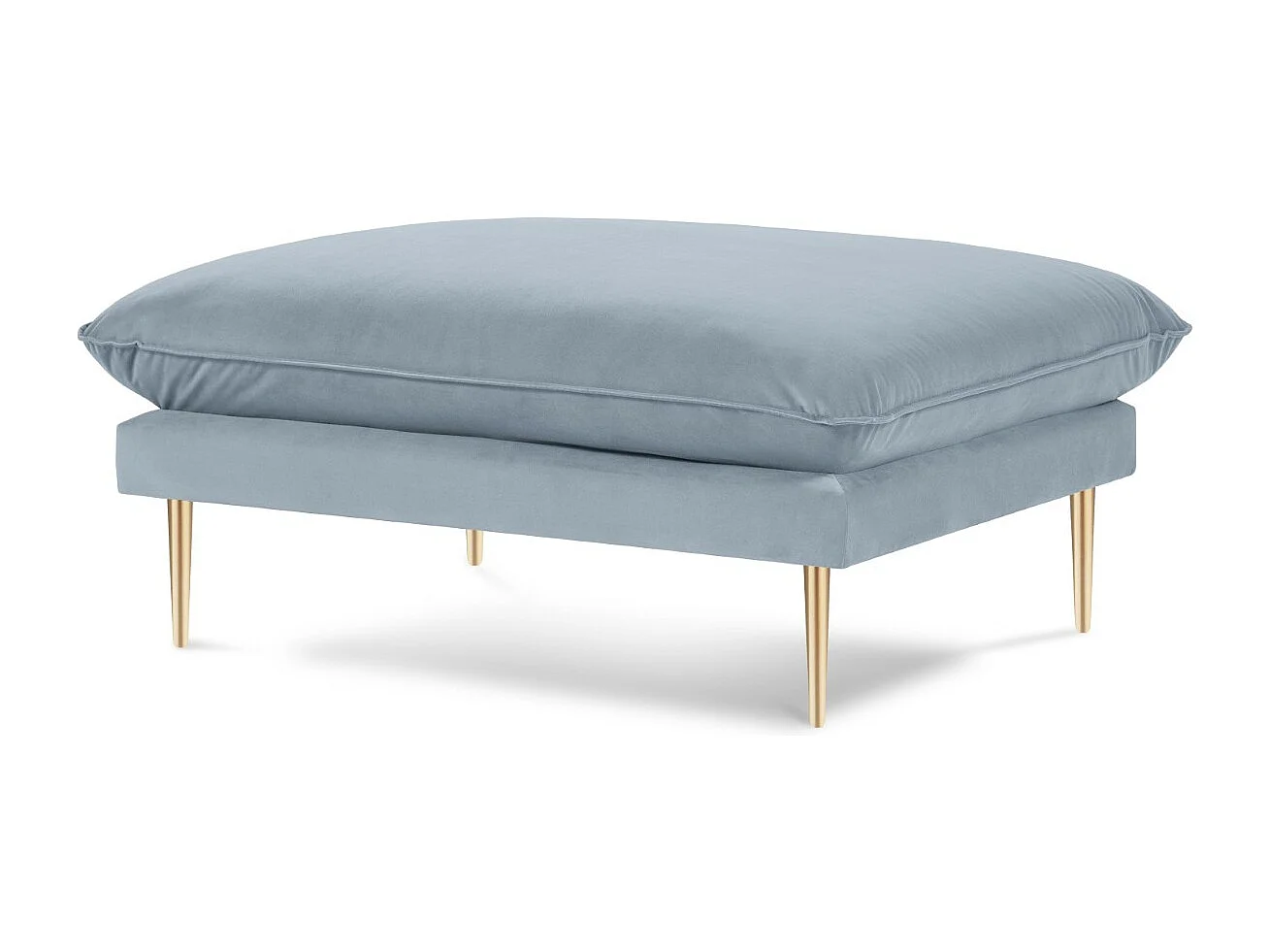 Cosmopolitan Design – Puf, „Vienna” welur, niebieski jasny – 100x80x43cm 3742483