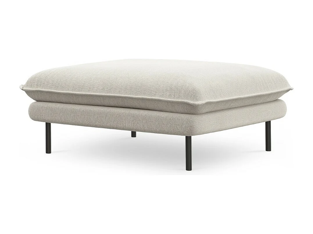 Cosmopolitan Design – Puf, „Vienna” tkanina strukturalna, beż jasny – 100x80x43cm 3742504