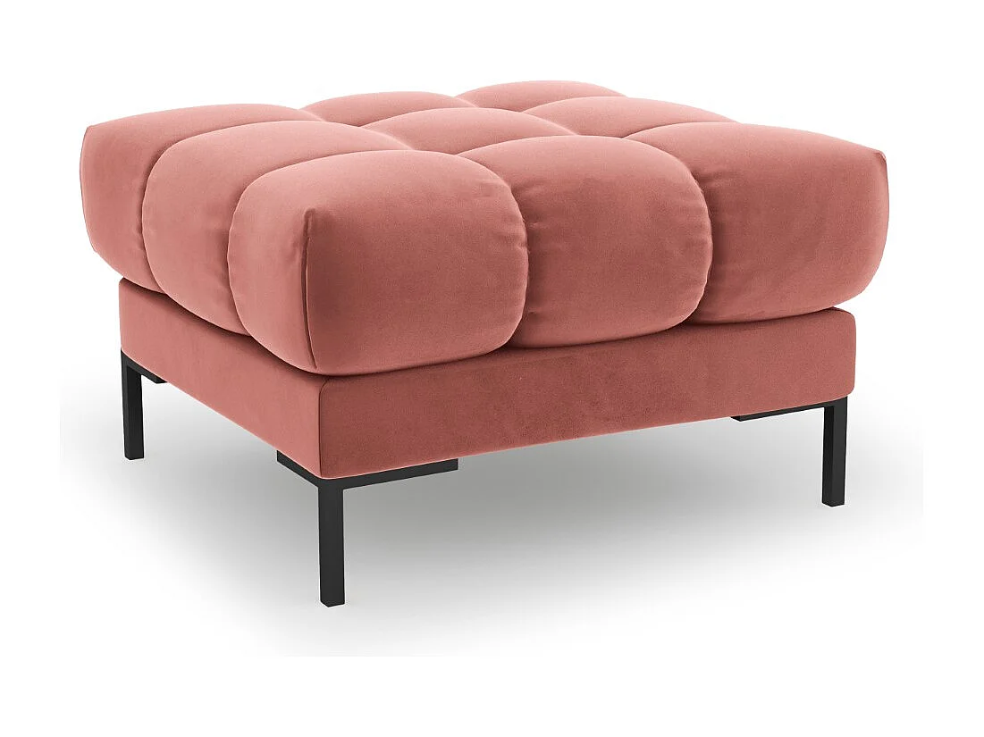 Cosmopolitan Design – Puf, „Bali” welur, róż – 60x60x41cm 3742506