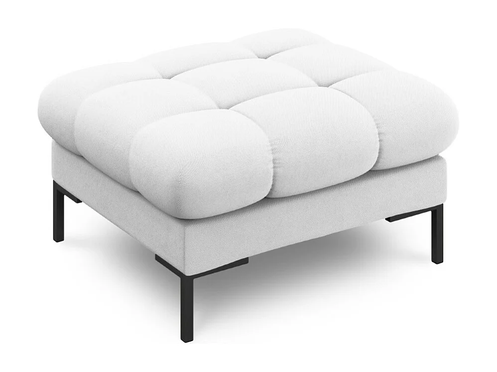 Cosmopolitan Design – Puf, „Bali” tkanina strukturalna, szary jasny – 60x60x41cm 3742511