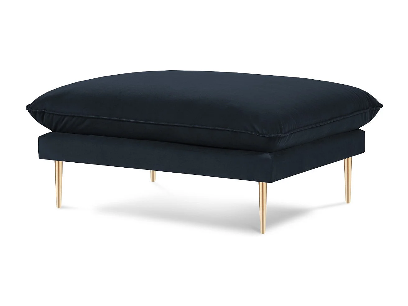 Cosmopolitan Design – Puf, „Vienna” welur, niebieski ciemny – 100x80x43cm 3742534