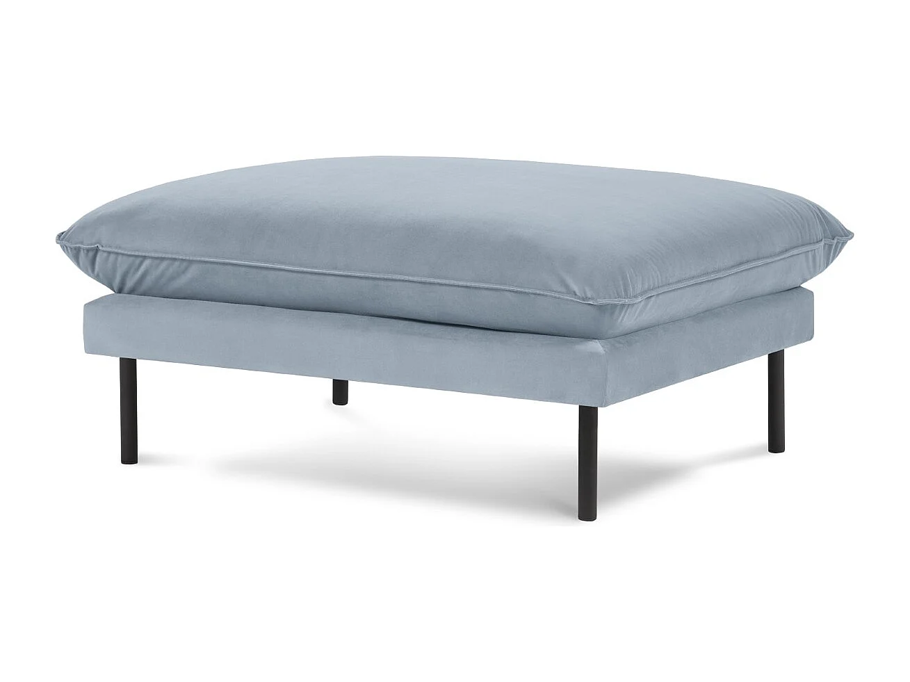 Cosmopolitan Design – Puf, „Vienna” welur, niebieski jasny – 100x80x43cm 3742533