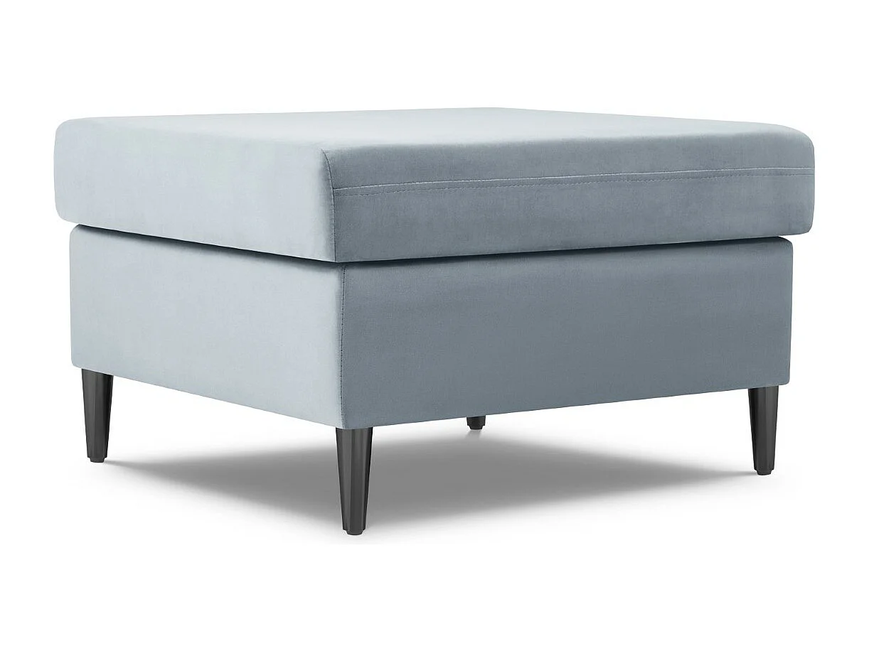 Cosmopolitan Design – Puf, „Kyoto” welur, niebieski jasny – 70x70x45cm 3742538