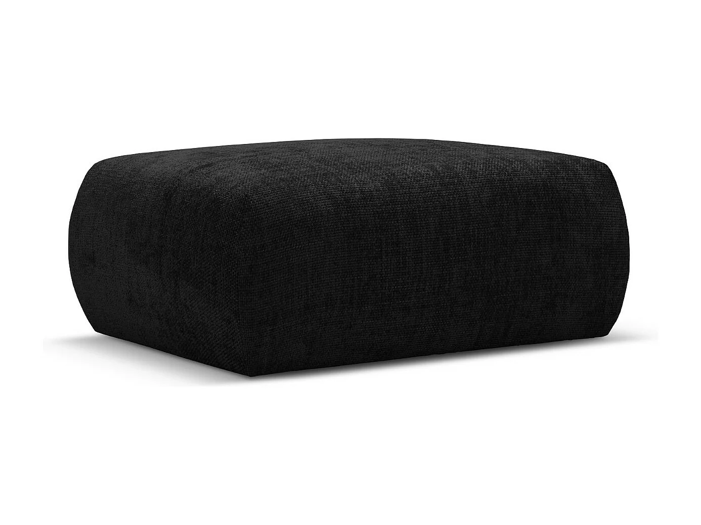 Cosmopolitan Design – Puf, „Matera” szenil, czarny – 86x68x40cm 3742542