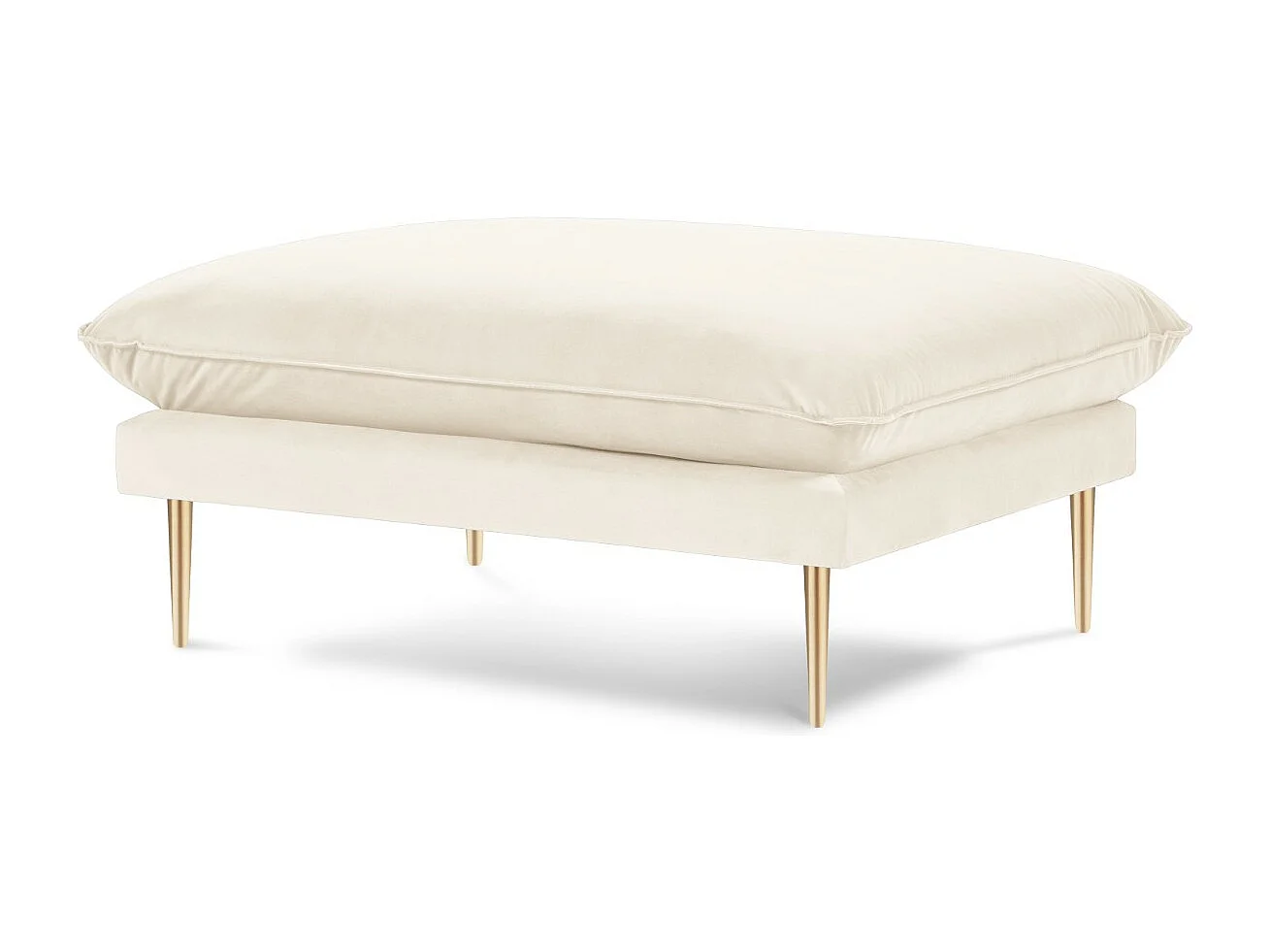 Cosmopolitan Design – Puf, „Vienna” welur, beż jasny – 100x80x43cm 3742550