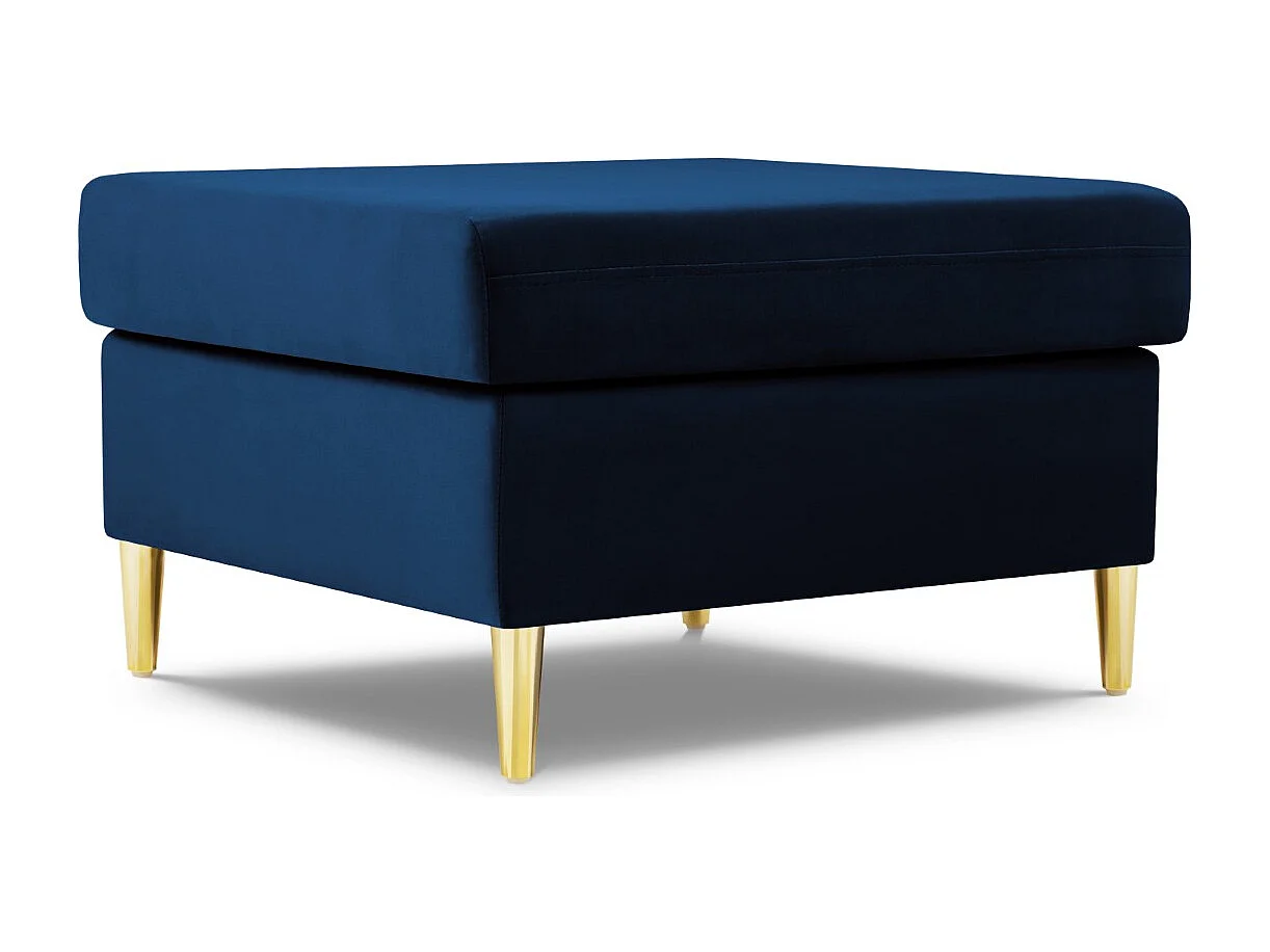 Cosmopolitan Design – Puf, „Kyoto” welur, błękit królewski – 70x70x45cm 3742553