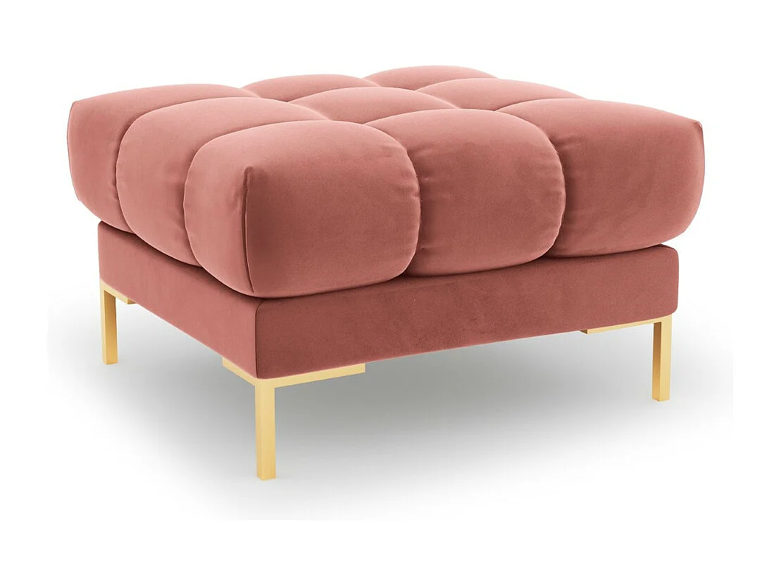 Cosmopolitan Design – Puf, „Bali” welur, róż – 60x60x41cm 3742551